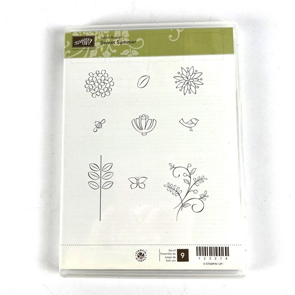 Stampin' Up! Other - STAMPIN UP Sweet Summer Set 123214 Scrapbooking Art 9 Stamps